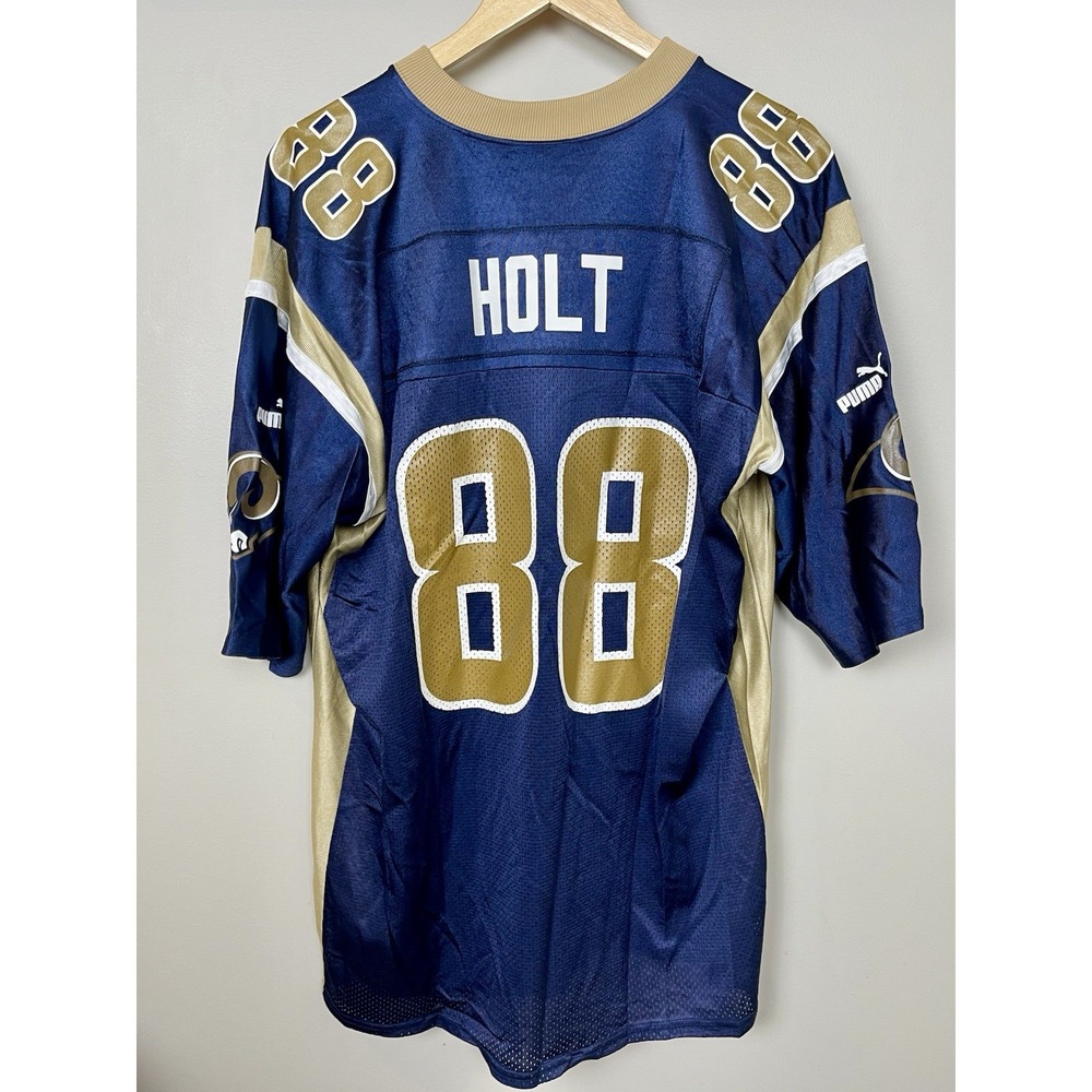 Vintage Puma St. Louis Rams Torry Holt 88 Jersey Mens XL Navy Blue NFL Football